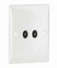 Tv socket Double classic
