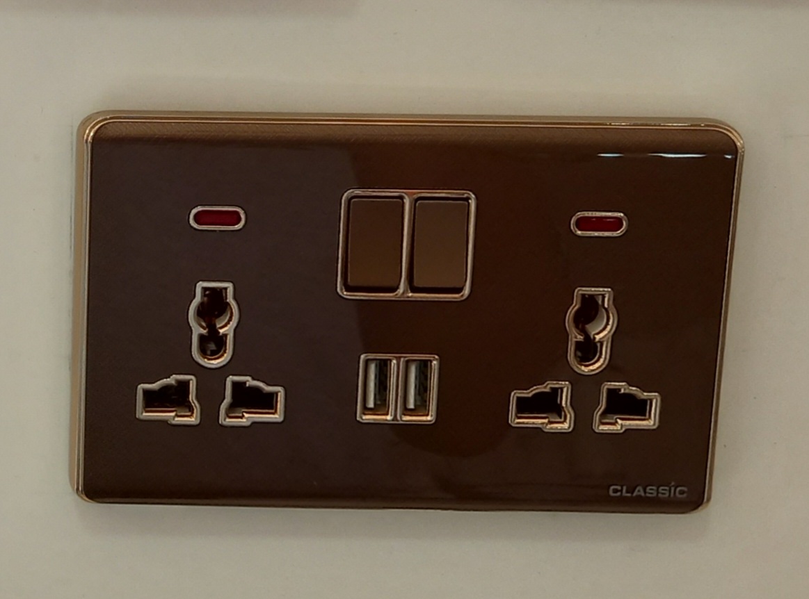 Double socket acrylic classic coffee